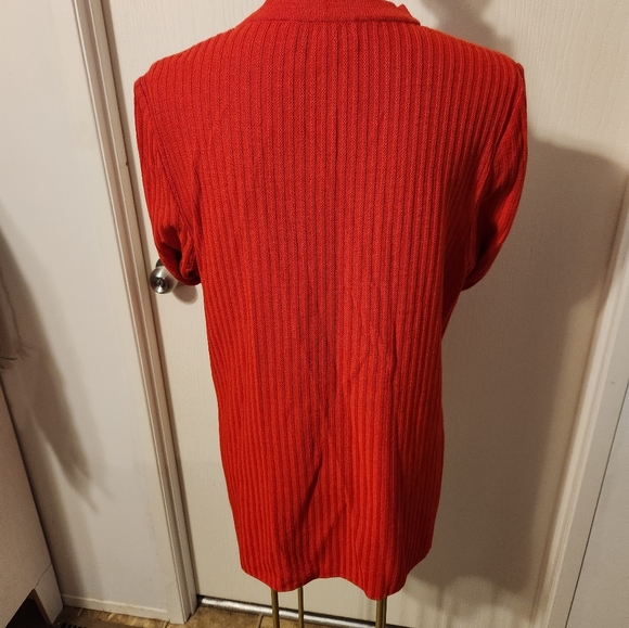 St John collection Red Knit Cardigan long sleeve/button down/ SIZE 12 OFFER - Picture 2 of 9